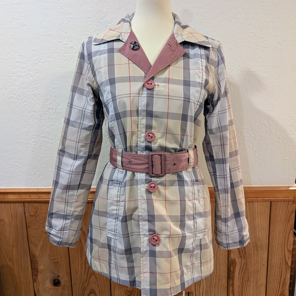 Barbour Women's Mauve Belted Jacket - Picture 2 of 6